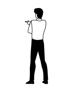 Beyaz arka planda iş adamı pozisyonu