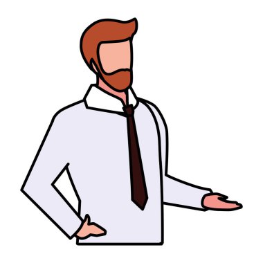 Beyaz arka planda yüzü olmayan işadamı