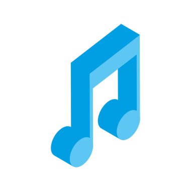 beyaz arkaplanda 3d nota