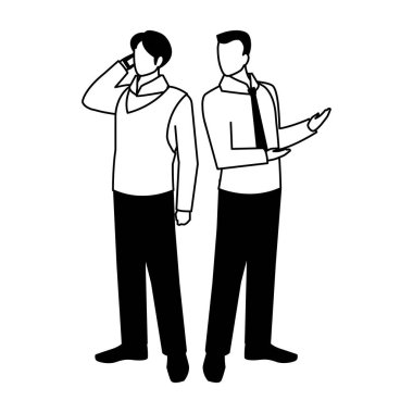 Çeşitli görüşleri olan işadamları, pozlar