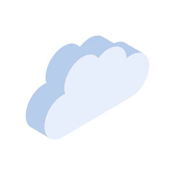 Nuages forme sur fond blanc — Image vectorielle