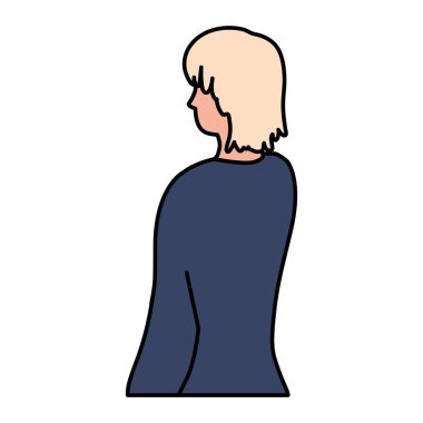 beyaz arka plan üzerinde arka pozisyon genç adam