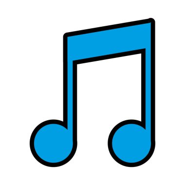 Beyaz arka planda müzik notası