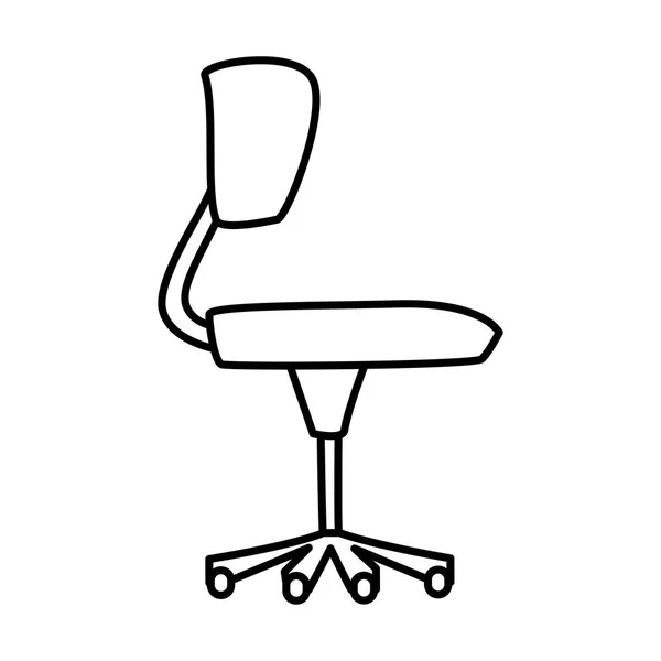 Chaise de bureau avec fond blanc — Image vectorielle