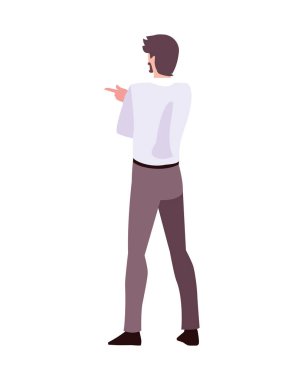 Beyaz arka planda iş adamı pozisyonu