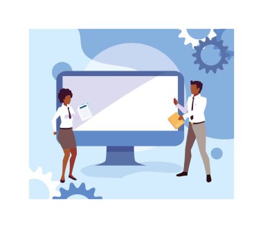 Toplantılar, pazarlama araştırmaları yapan birkaç kişi var.