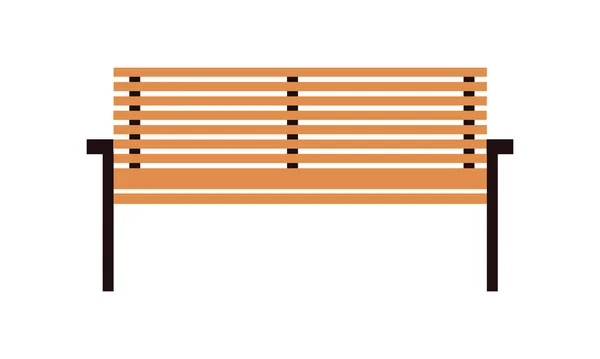 Houten parkstoel op witte achtergrond — Stockvector