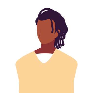 Beyaz arka plandaki genç adam.