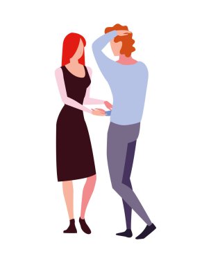 Birbirine aşık çiftler, kadın ve erkek şefkat gösteriyor.