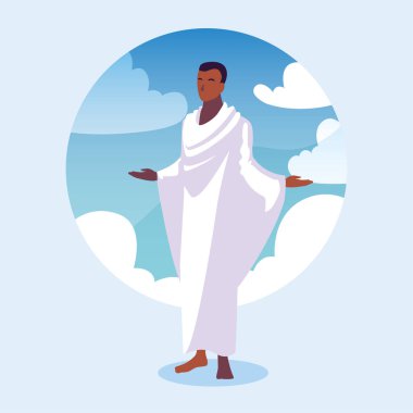 İnsanlar Hac için ayakta, Dhul Hijjah günü.