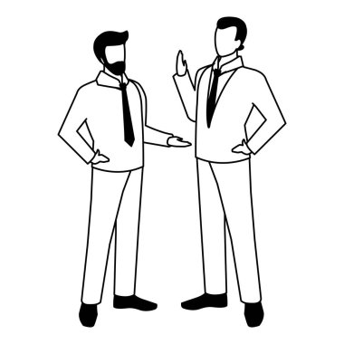 Çeşitli görüşleri olan işadamları, pozlar