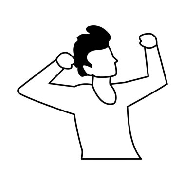 Beyaz arka planda yüzü olmayan genç bir adam.