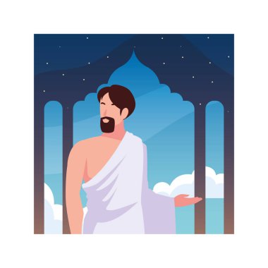 İnsanlar Hac için ayakta, Dhul Hijjah günü.