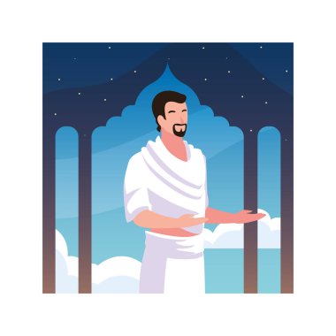 İnsanlar Hac için ayakta, Dhul Hijjah günü.