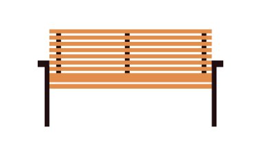 Beyaz arka planda ahşap park sandalyesi