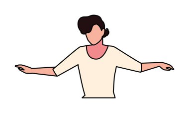 Beyaz arka plandaki genç adam.