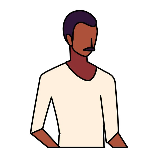 Jeune homme sur fond blanc — Image vectorielle