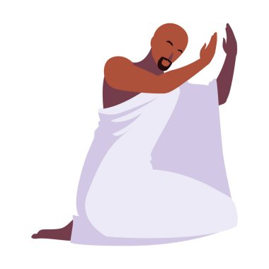 Beyaz arka planda hacı.