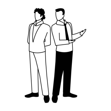 Çeşitli görüşleri olan işadamları, pozlar