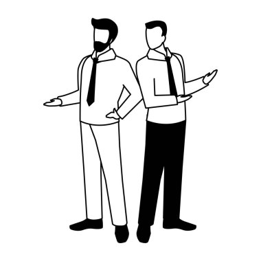 Çeşitli görüşleri olan işadamları, pozlar