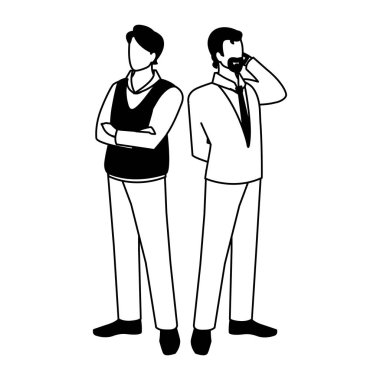 Çeşitli görüşleri olan işadamları, pozlar