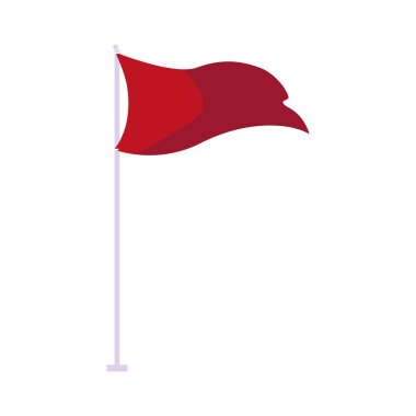 Beyaz arkaplanda bayrak sallanıyor