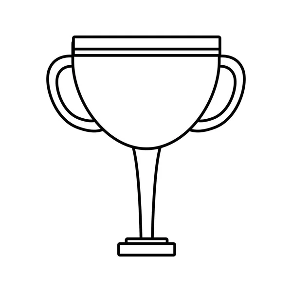 Troféu ouro em fundo branco — Vetor de Stock