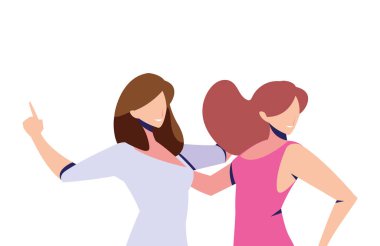 Dans eden kadınlar, poz, parti, dans kulübü