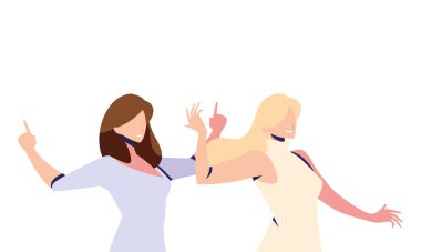 Dans eden kadınlar, poz, parti, dans kulübü