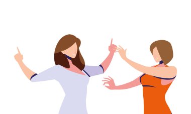 Dans eden kadınlar, poz, parti, dans kulübü
