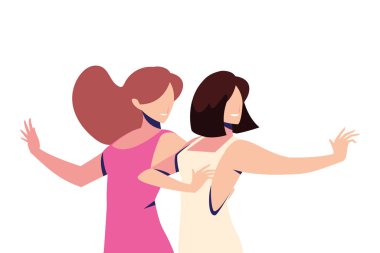 Dans eden kadınlar, poz, parti, dans kulübü