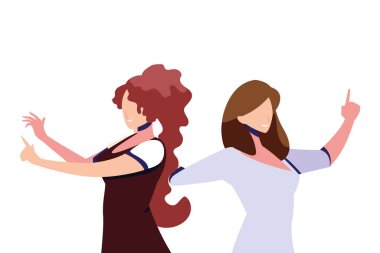 Dans eden kadınlar, poz, parti, dans kulübü