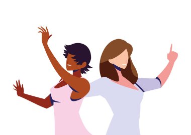 Dans eden kadınlar, poz, parti, dans kulübü
