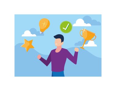 İkonları, amaçları ve başarısı olan bir adam.