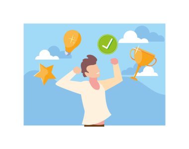 İkonları, amaçları ve başarısı olan bir adam.