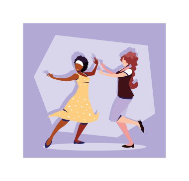 Dans eden kadınlar, poz, parti, dans kulübü