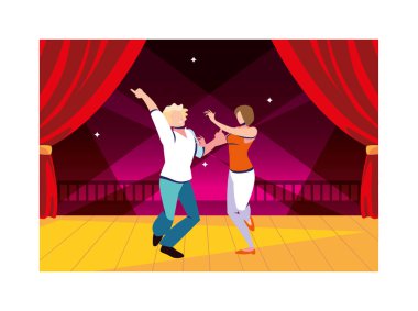 Dans pistinde birkaç kişi, parti, dans kulübü, müzik ve gece hayatı.