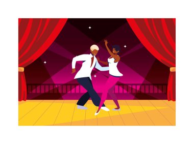 Dans pistinde birkaç kişi, parti, dans kulübü, müzik ve gece hayatı.