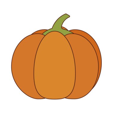 İzole edilmiş balkabağı meyve vektör tasarımı