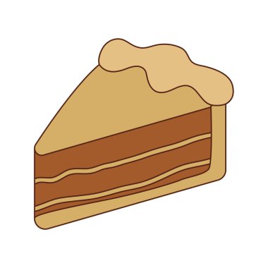 İzole edilmiş tatlı pasta vektör tasarımı