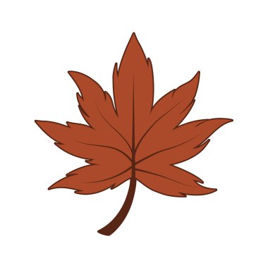 İzole edilmiş sonbahar akçaağaç yaprağı vektör tasarımı