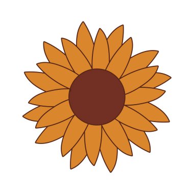 Ayçiçeği ikon vektör tasarımı