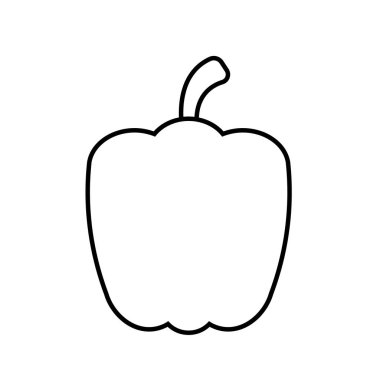 İzole edilmiş biber sebze vektör tasarımı