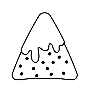 İzole edilmiş Meksika Nacho vektör tasarımı