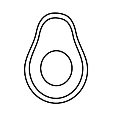 İzole edilmiş avokado meyve vektör tasarımı
