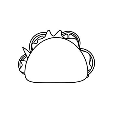 İzole Meksika taco vektör tasarımı