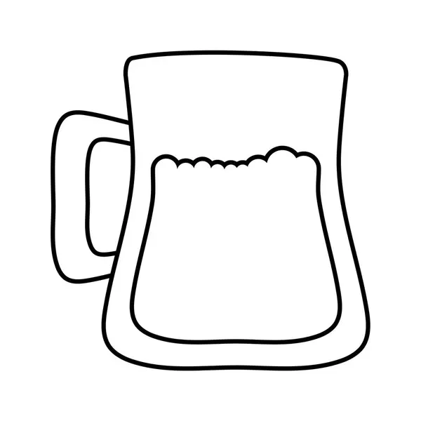 Isoliertes Glas Bier-Vektor-Design — Stockvektor