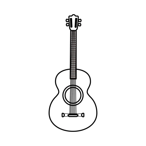 Diseño de vectores de instrumento de guitarra aislado — Vector de stock