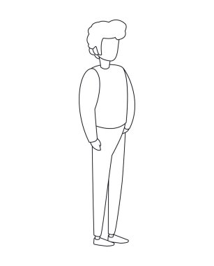 İzole edilmiş Avatar Adam vektör tasarımı