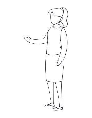 İzole edilmiş Avatar kadın vektör tasarımı